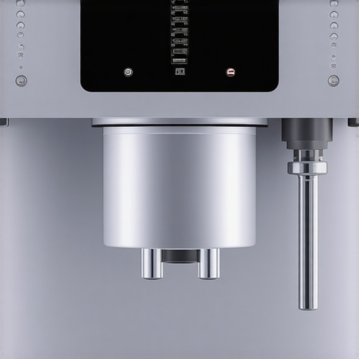 Futuristic coffee machine with sensors and digital interface