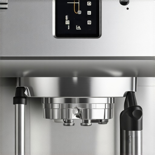 Close-up of espresso machine control panel showing temperature curves and customization options.
