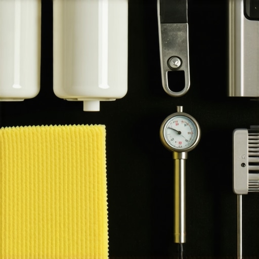 Essential Maintenance Tools for Espresso Machines Arrangement of cleaning and maintenance tools for super automatic espresso machines.