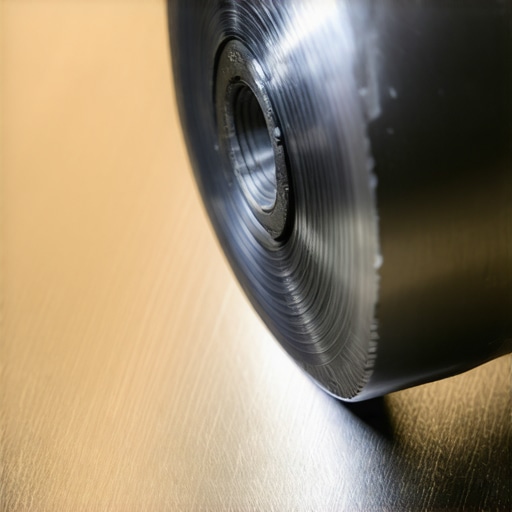 Illustration of technician aligning espresso grinder burrs to reduce vibrations.