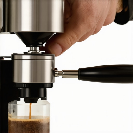 Barista aligning burrs in an espresso grinder for optimal performance